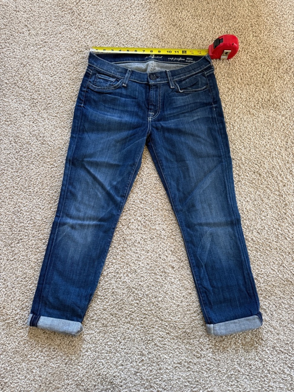 7 For All Mankind Dark Blue Boyfriend Jeans Sz 26